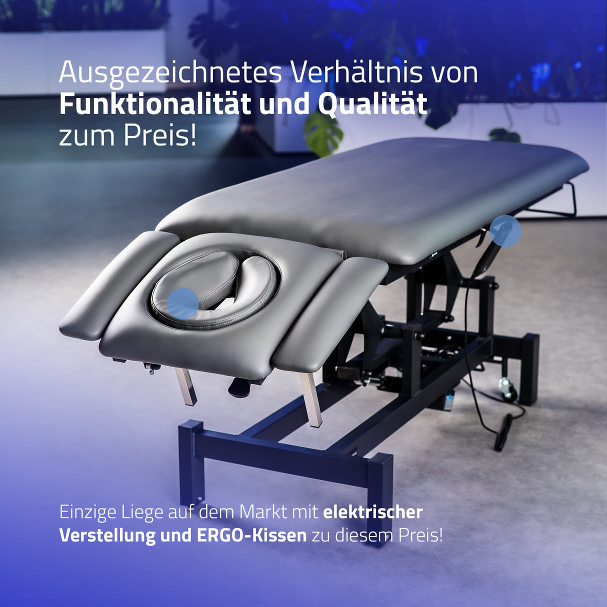 Massageliege Elektrisch Fortis 4 Ergo | 4-Segmente | Handfernbedienung | 3 Jahre Garantie