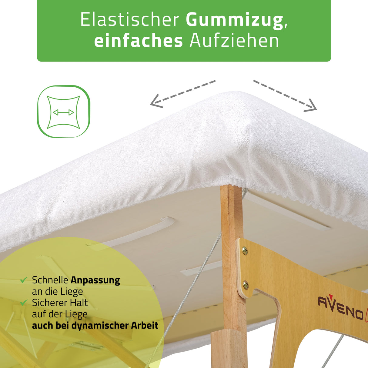 Set | Einteiliges Frottee Spannlaken für klappbare Massageliegen 60/165 | + Frottee-Bezug für die Kopfstütze