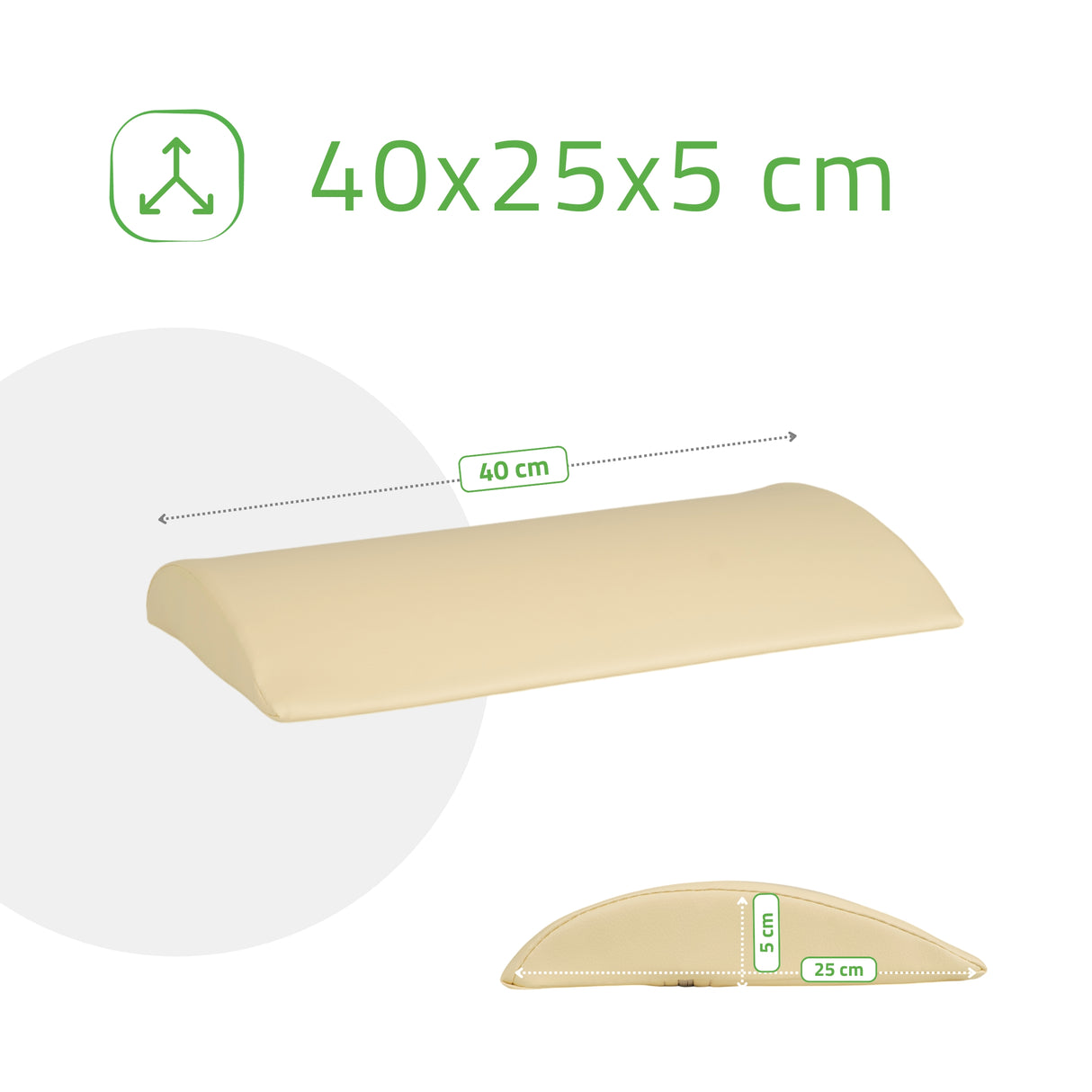 Lendenkussen Halve Rol 40x25x5 | Comfy Base