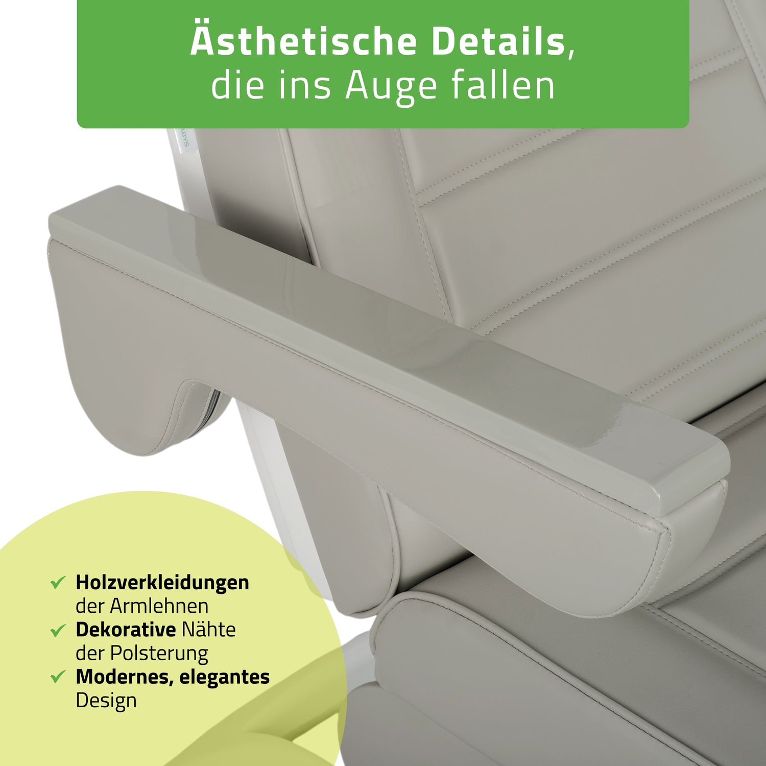 Kosmetikliege Elektrisch | Leo PRO 4 | Kosmetiksessel mit elektrischer Verstellung | Handfernbedienung