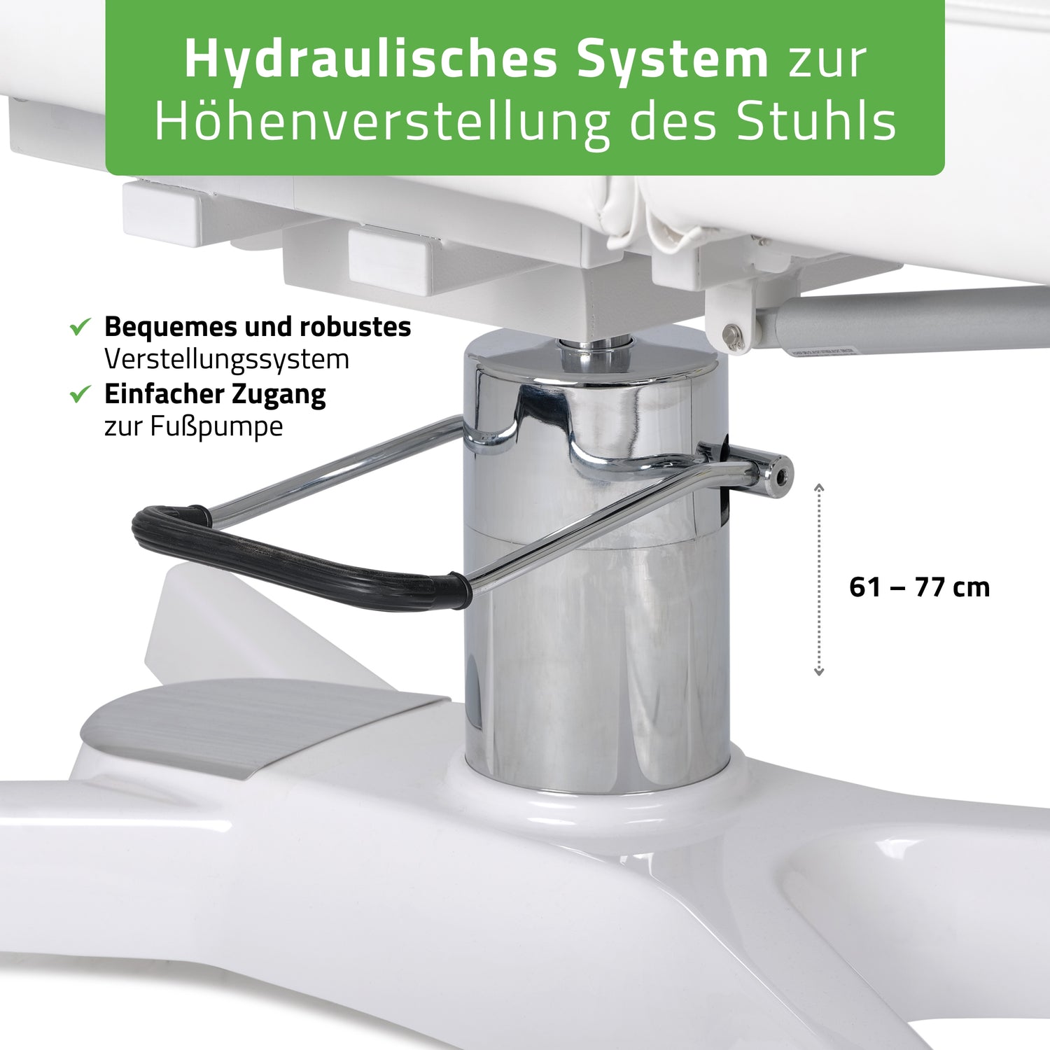 Kosmetikliege Max Hydraulisch | Pneumatische Verstellung | Massageliege