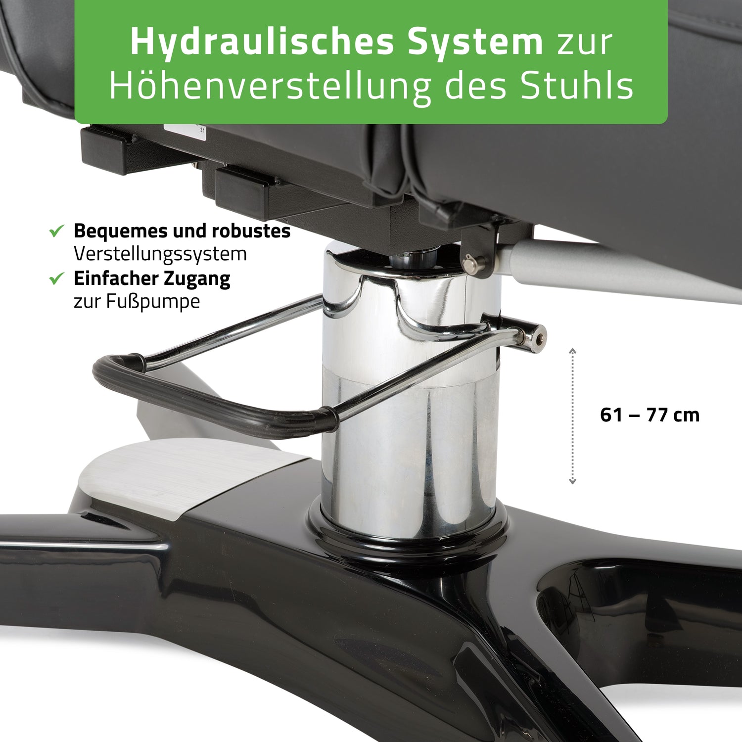 Kosmetikliege Max Hydraulisch | Pneumatische Verstellung | Massageliege