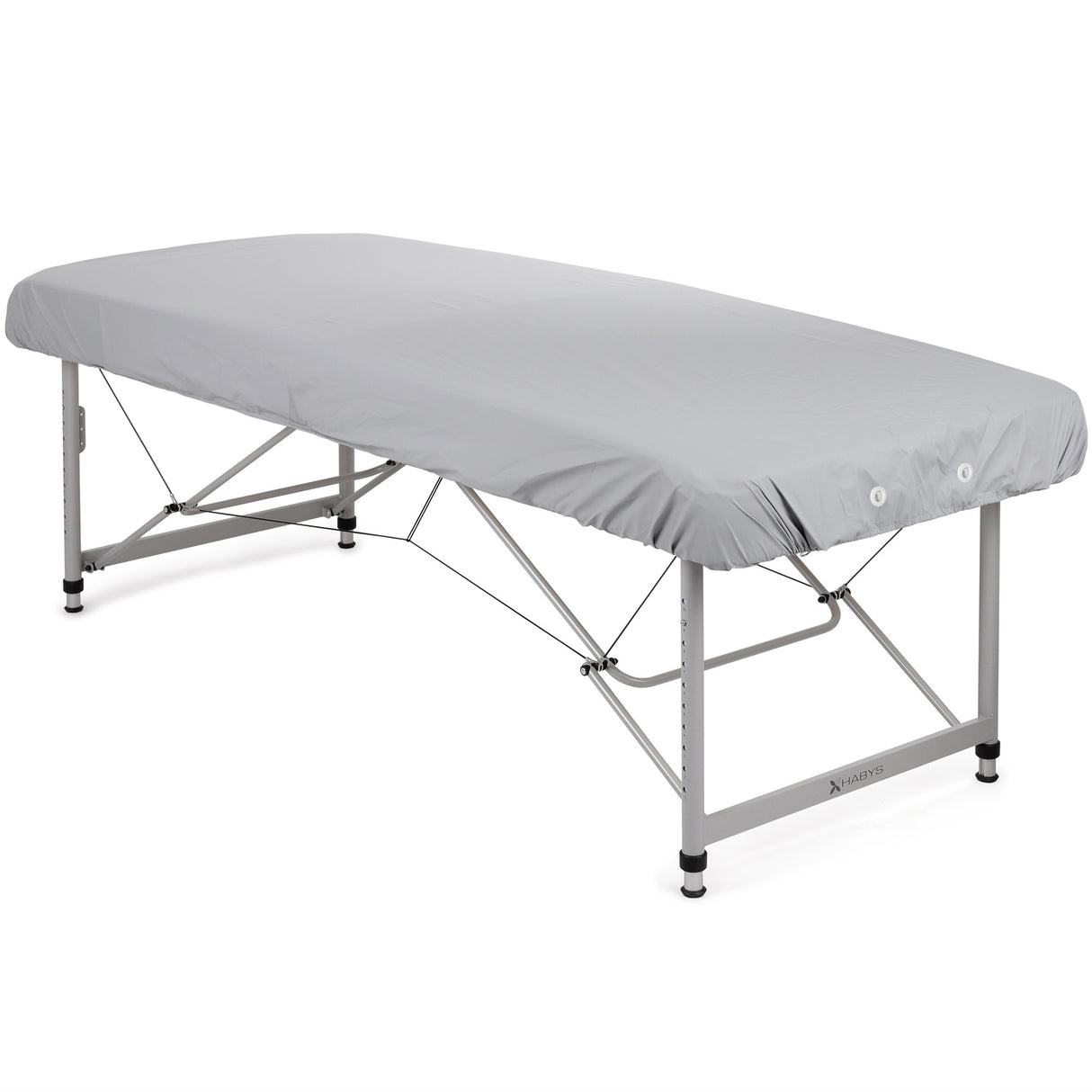 Oliebestendige PU-hoes | met elastiek en drie spanrubbers | voor massagetafels | Grijs