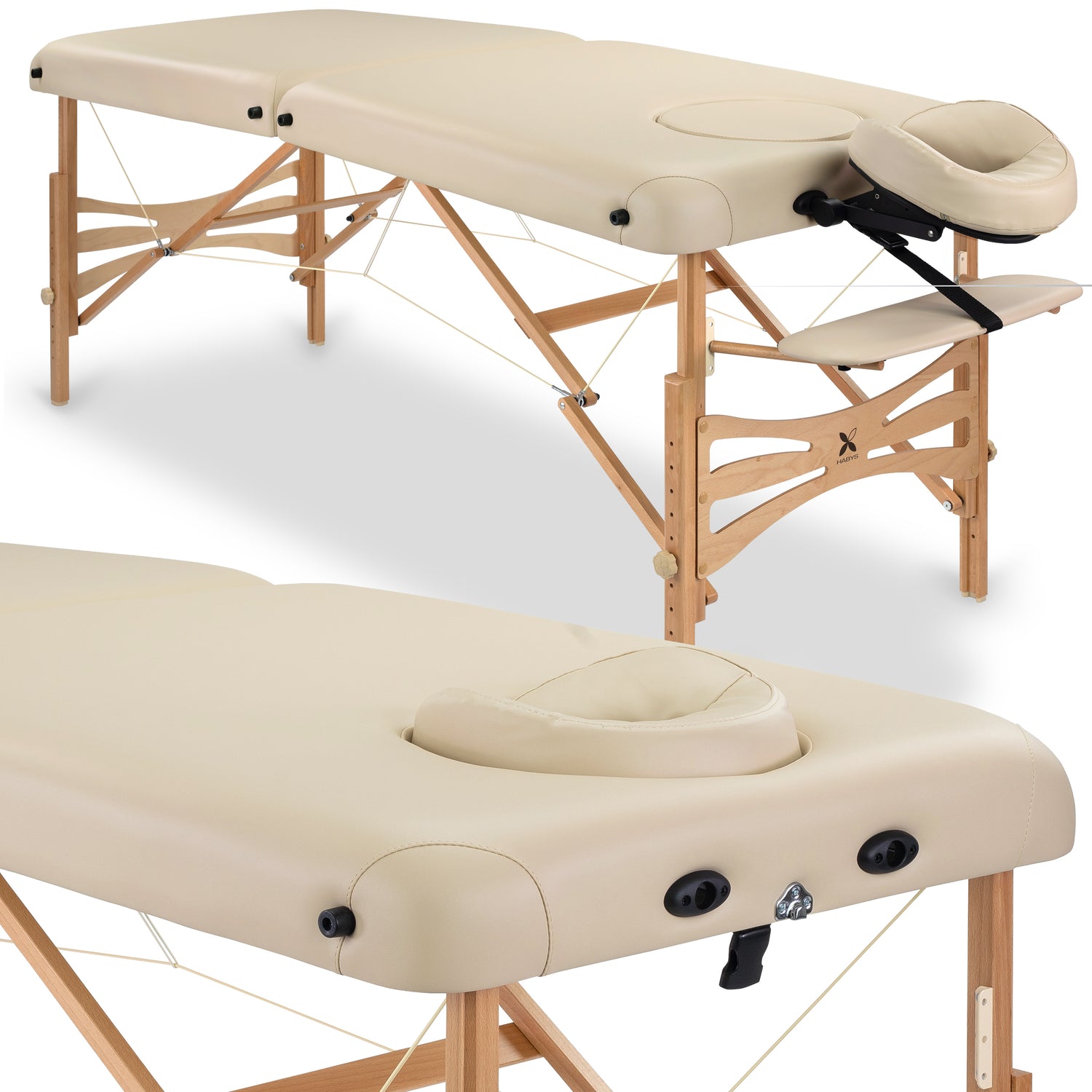 Massageliege Klappbar Panda | Kosmetikliege (Komfortgesichtausschnitt)