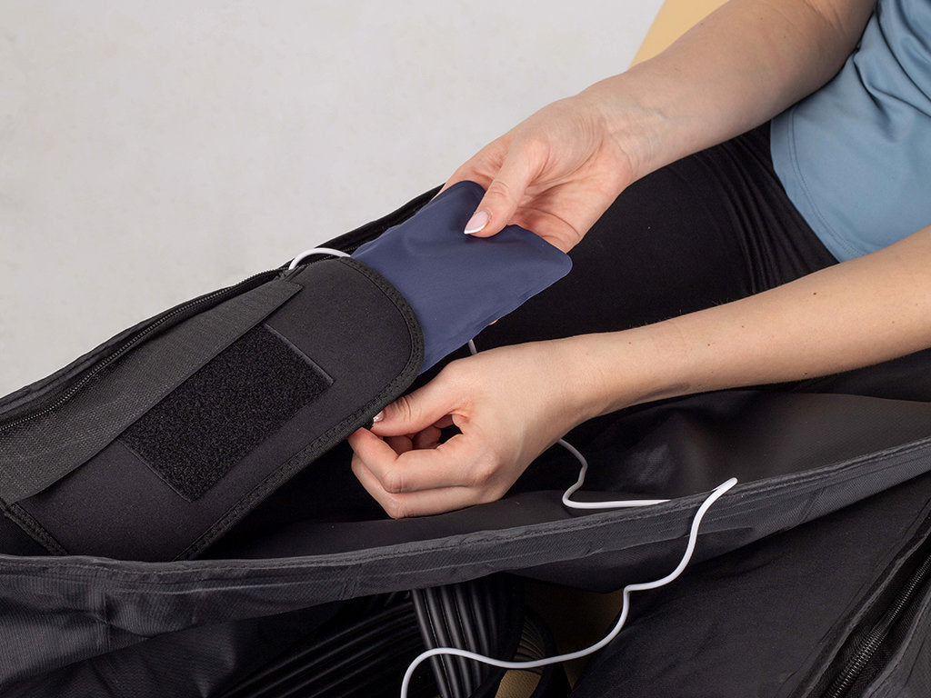 Habys Gerät für Lymphdrainage und Pressotherapie Pro 8 | Heizelement | 8 Luftkammern Beinmanschetten XXL | Luftschläuche