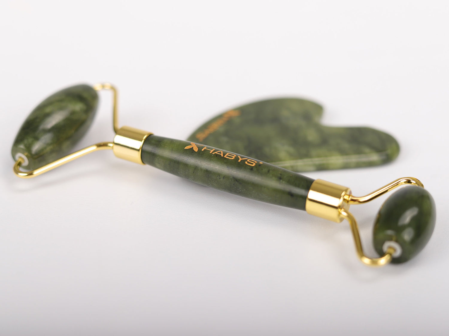 Massage Set Gua Sha van Jadeïet | Steenroller
