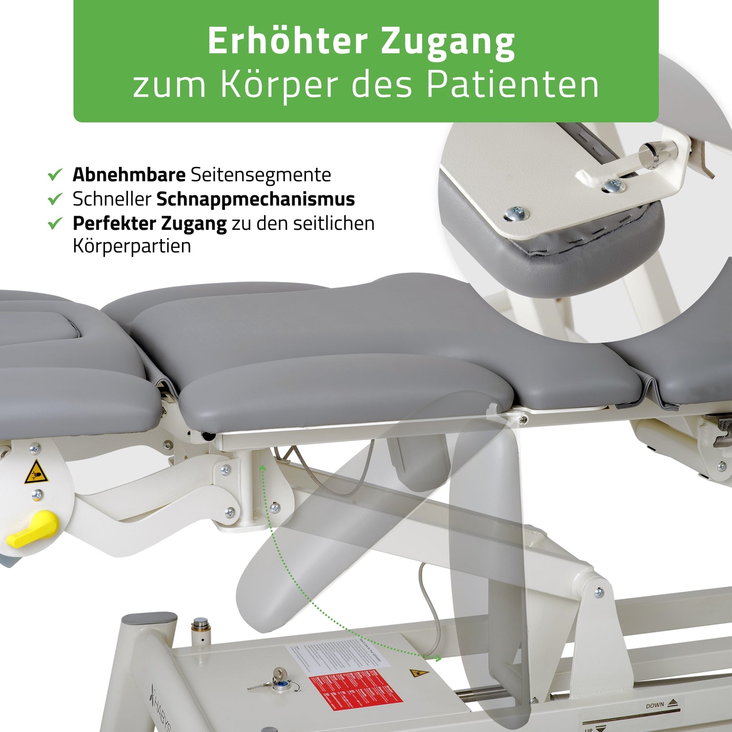Therapieliege Elektrisch Proxima X7 | 7-Segmente | Steuerrahmen | 3 Jahre Garantie