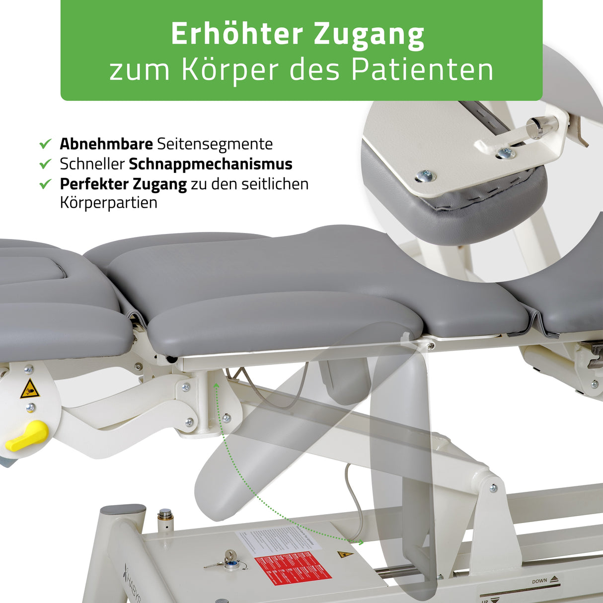 Therapieliege Elektrisch Proxima X7 | 7-Segmente | Steuerrahmen | 3 Jahre Garantie