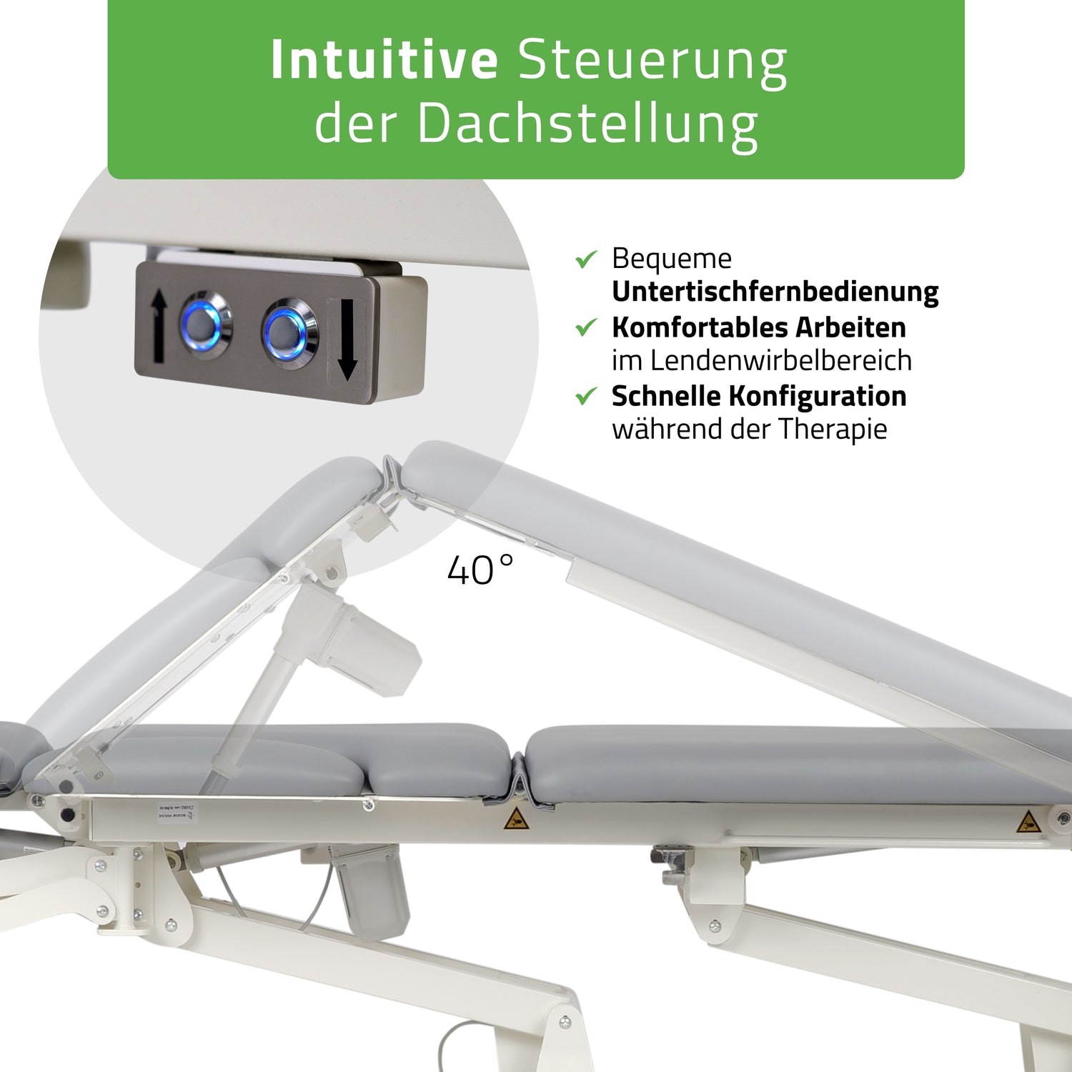 Therapieliege Elektrisch Proxima X7 | 7-Segmente | Steuerrahmen | 3 Jahre Garantie