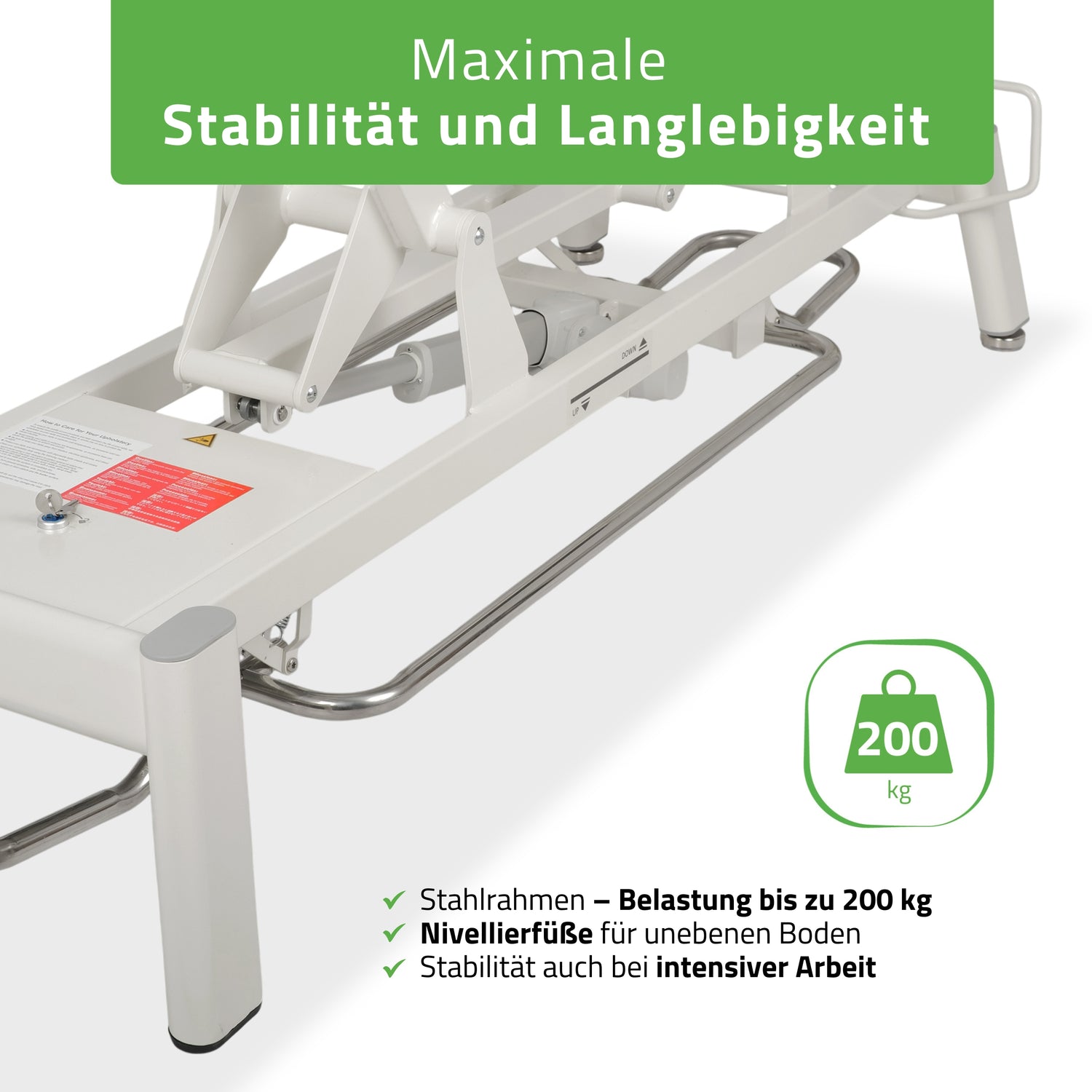 Therapieliege Elektrisch Proxima V2 Ergo | 2-Segmente | Steuerrahmen | 3 Jahre Garantie
