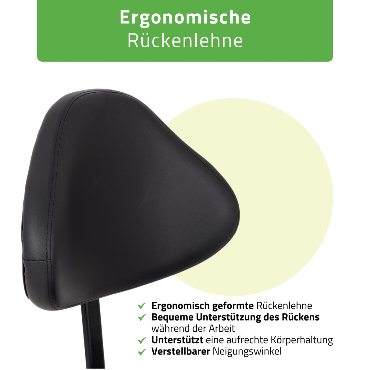 Ergonomische Zadelkruk met Rugleuning Sola