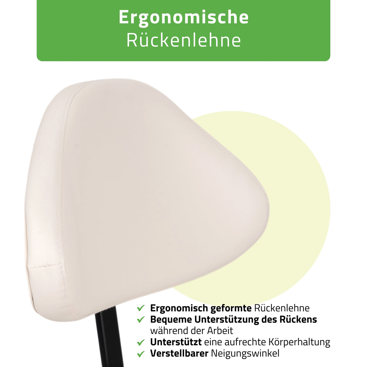 Ergonomische Zadelkruk met Rugleuning Sola