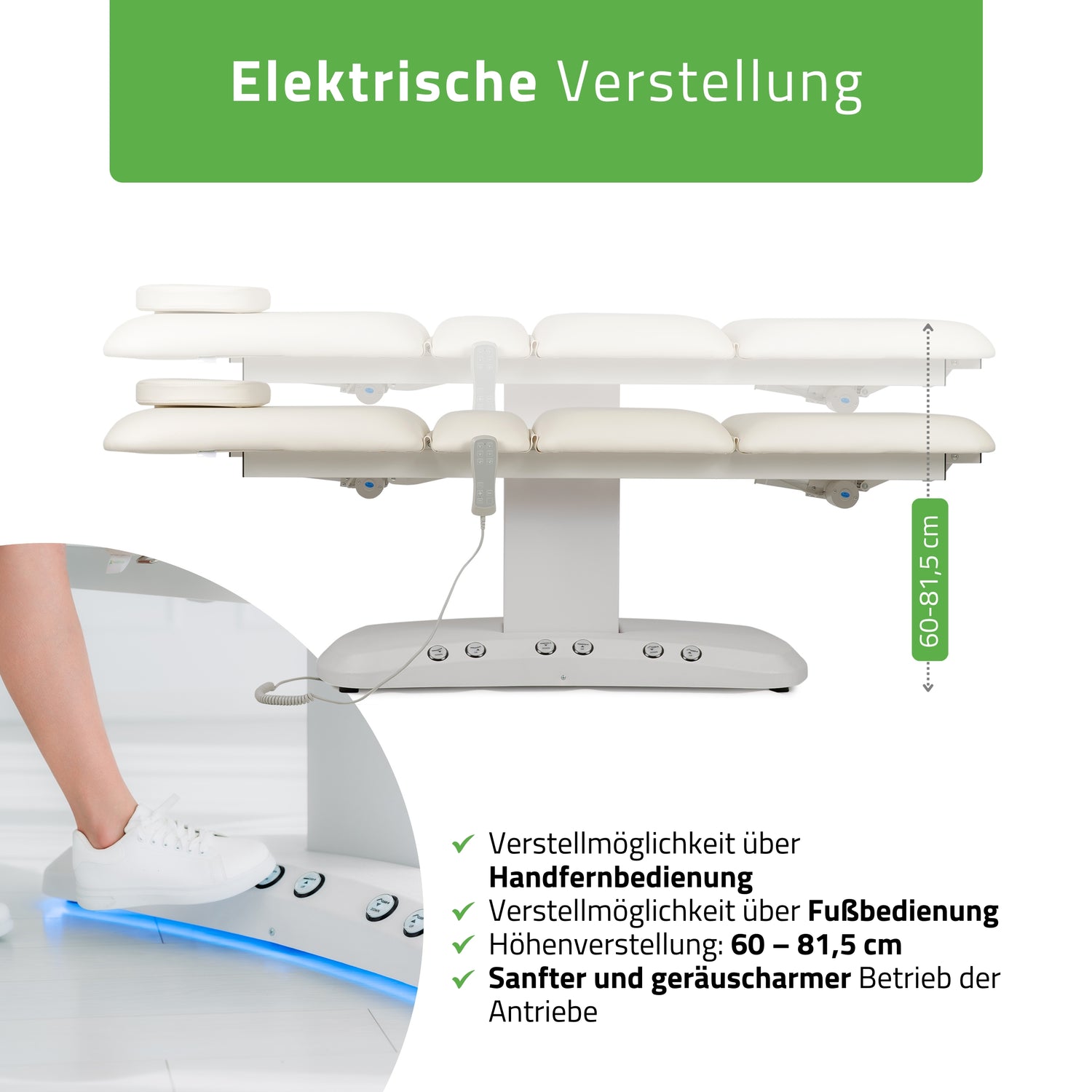 Kosmetikliege Elektrisch mit Heizung | Serenity PRO 4 | für Massage und SPA Anwendungen