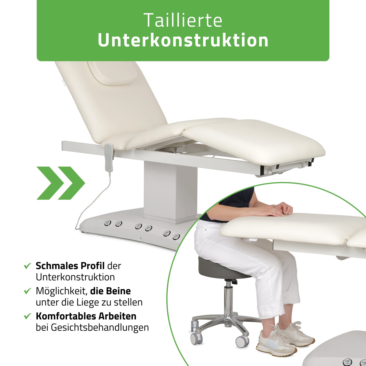 Kosmetikliege Elektrisch mit Heizung | Serenity PRO 4 | für Massage und SPA Anwendungen