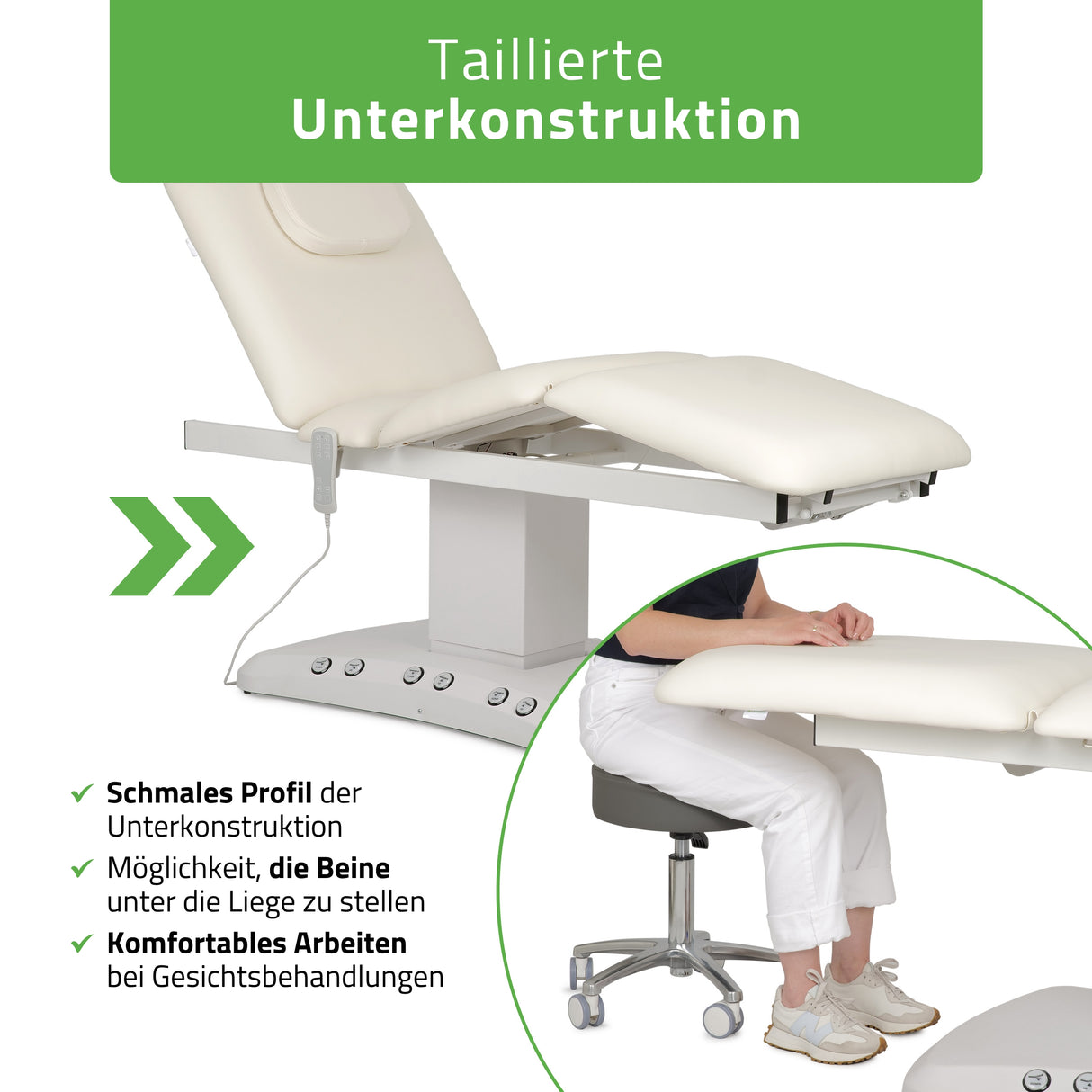 Kosmetikliege Elektrisch mit Heizung | Serenity PRO 4 | für Massage und SPA Anwendungen