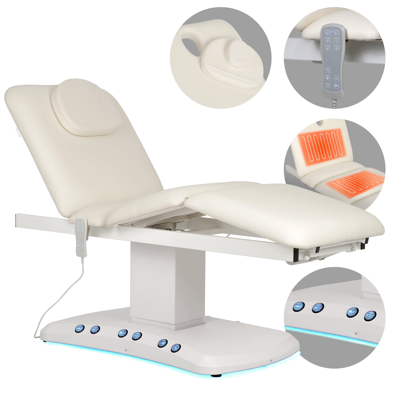 Kosmetikliege Elektrisch mit Heizung | Serenity PRO 4 | für Massage und SPA Anwendungen