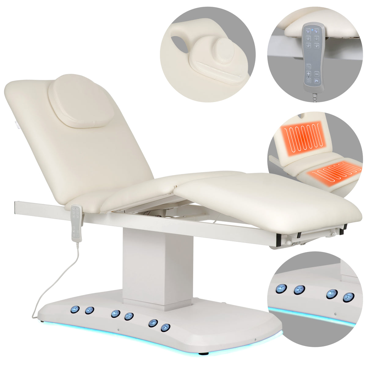 Kosmetikliege Elektrisch mit Heizung | Serenity PRO 4 | für Massage und SPA Anwendungen