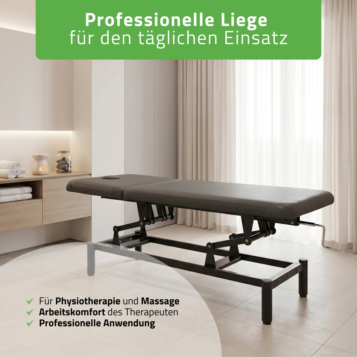 Stationäre Massageliege Vigo 2 | mit Kurbelverstellung