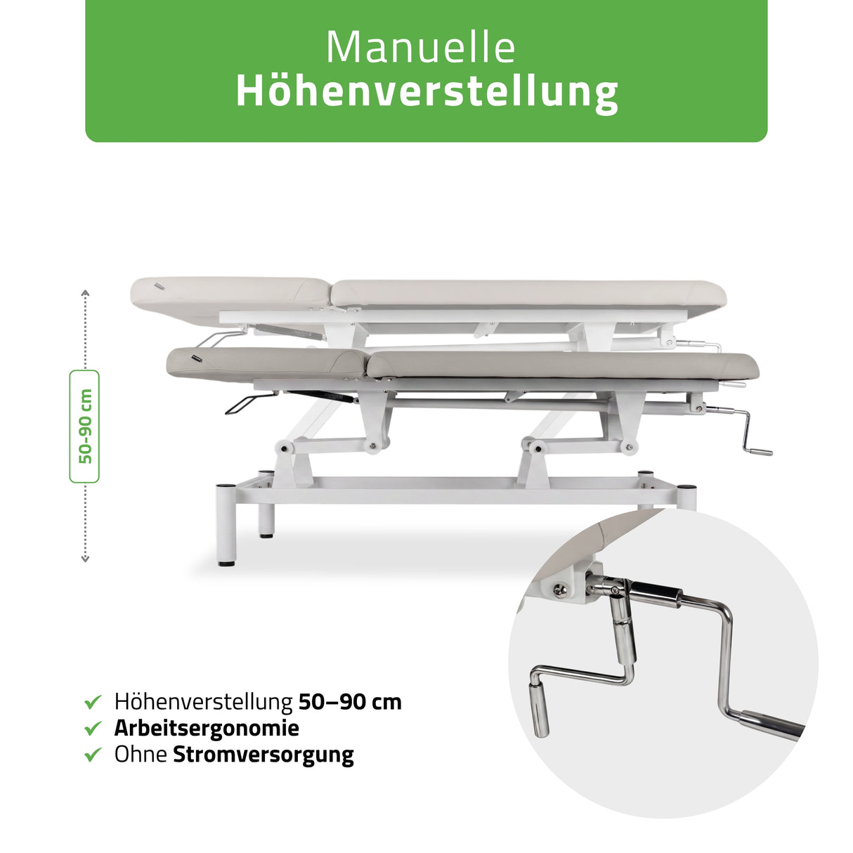 Stationäre Massageliege Vigo 2 | mit Kurbelverstellung