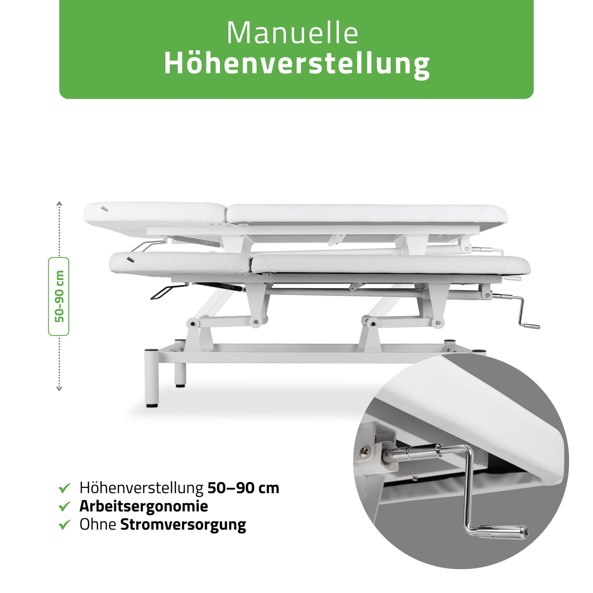 Stationäre Massageliege Vigo 2 | mit Kurbelverstellung