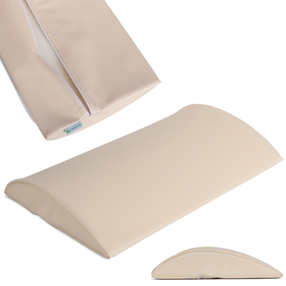 Lenden-Halbrolle für Massage | 40x25x5 | Polsterung Matt Touch