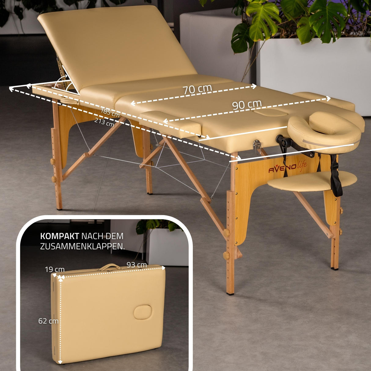 Massagetafel Inklapbaar Bianca | Cosmetische Massagetafel