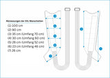 Habys Gerät für Lymphdrainage und Pressotherapie Standard 8 | 8 Luftkammern Beinmanschetten XXL | Luftschläuche