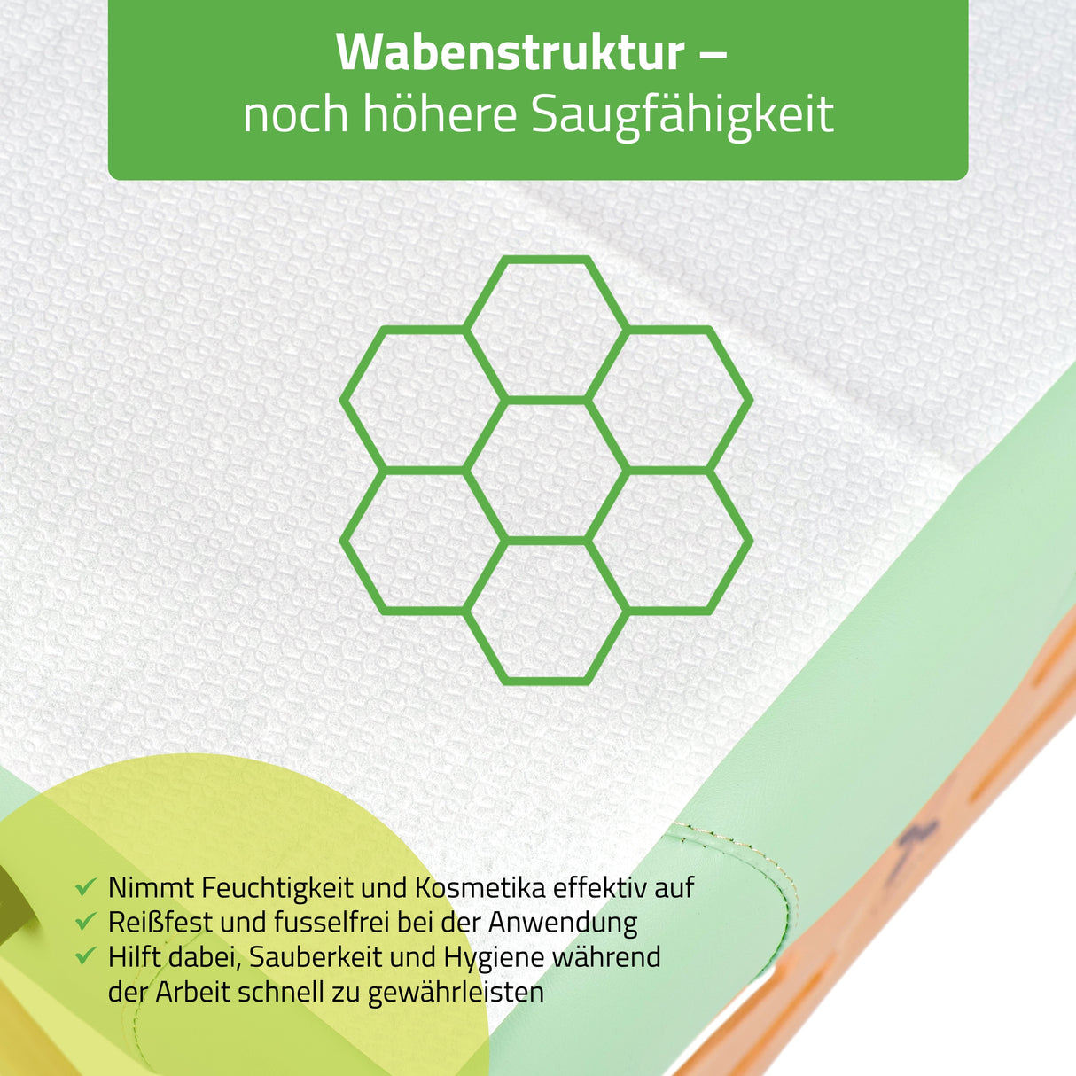 Zellulose-Unterlage | Zellulosehandtuch | 190×70 cm, 50 g/m² | 10 Stück