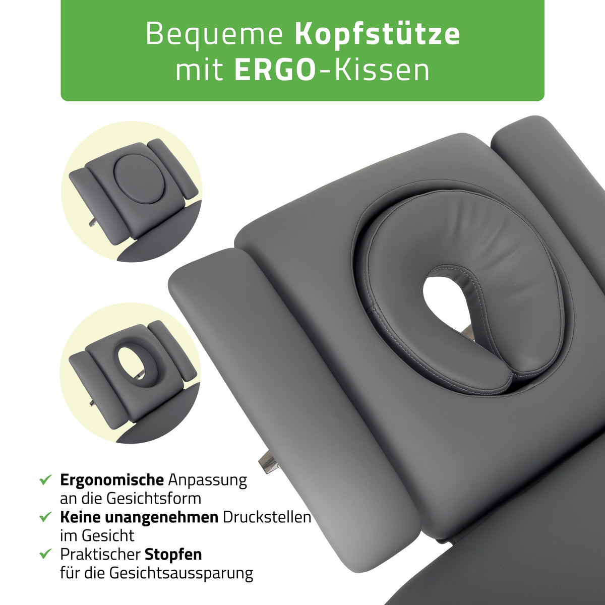 Set Therapieliege Elektrisch Fortis 5 Ergo + Massagepistole Dynamic Pro + Vollrolle 15x60 + Vliesstoff-Unterlage auf Rolle