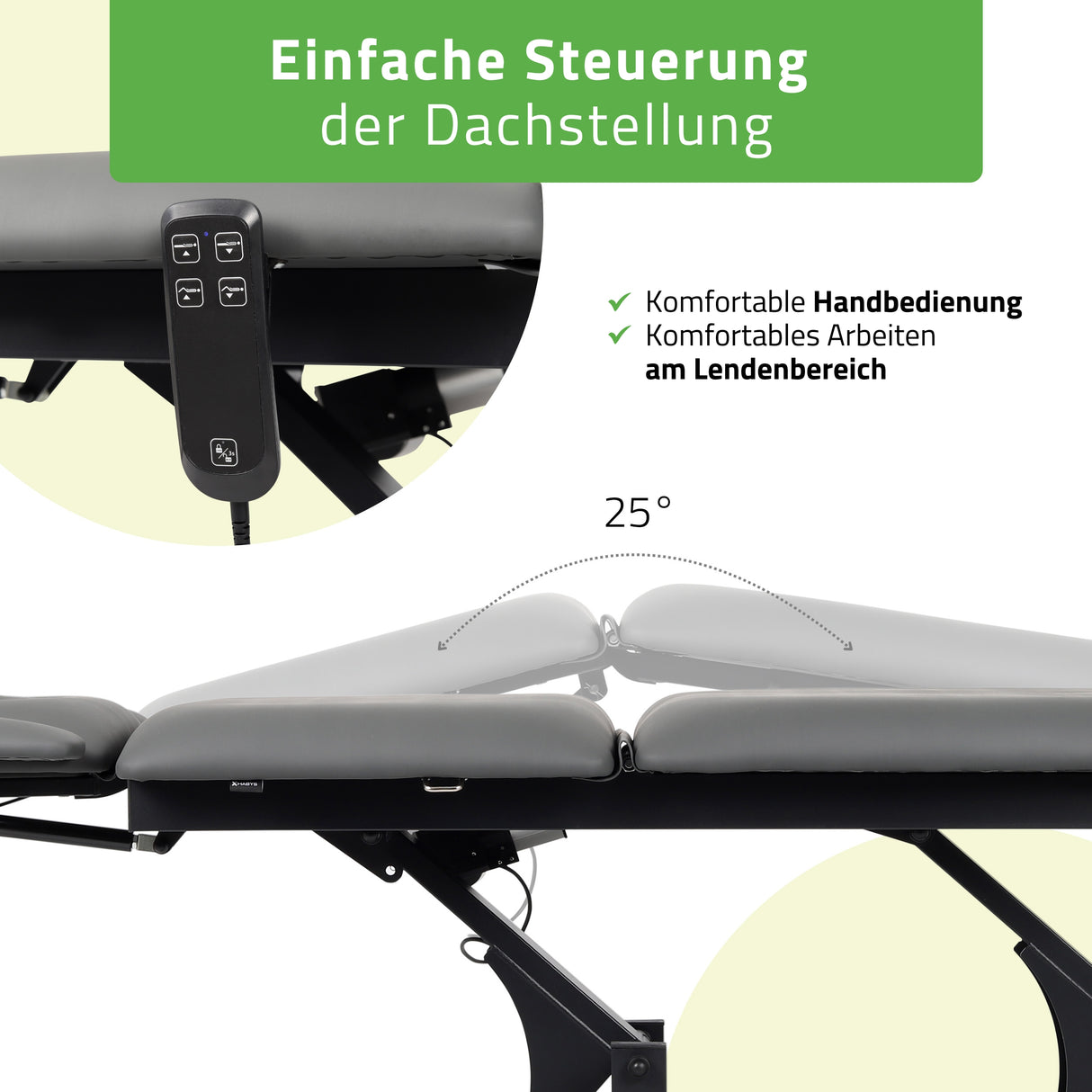 Massageliege Elektrisch Fortis 5 Ergo | 5-Segmente | Handfernbedienung | 3 Jahre Garantie