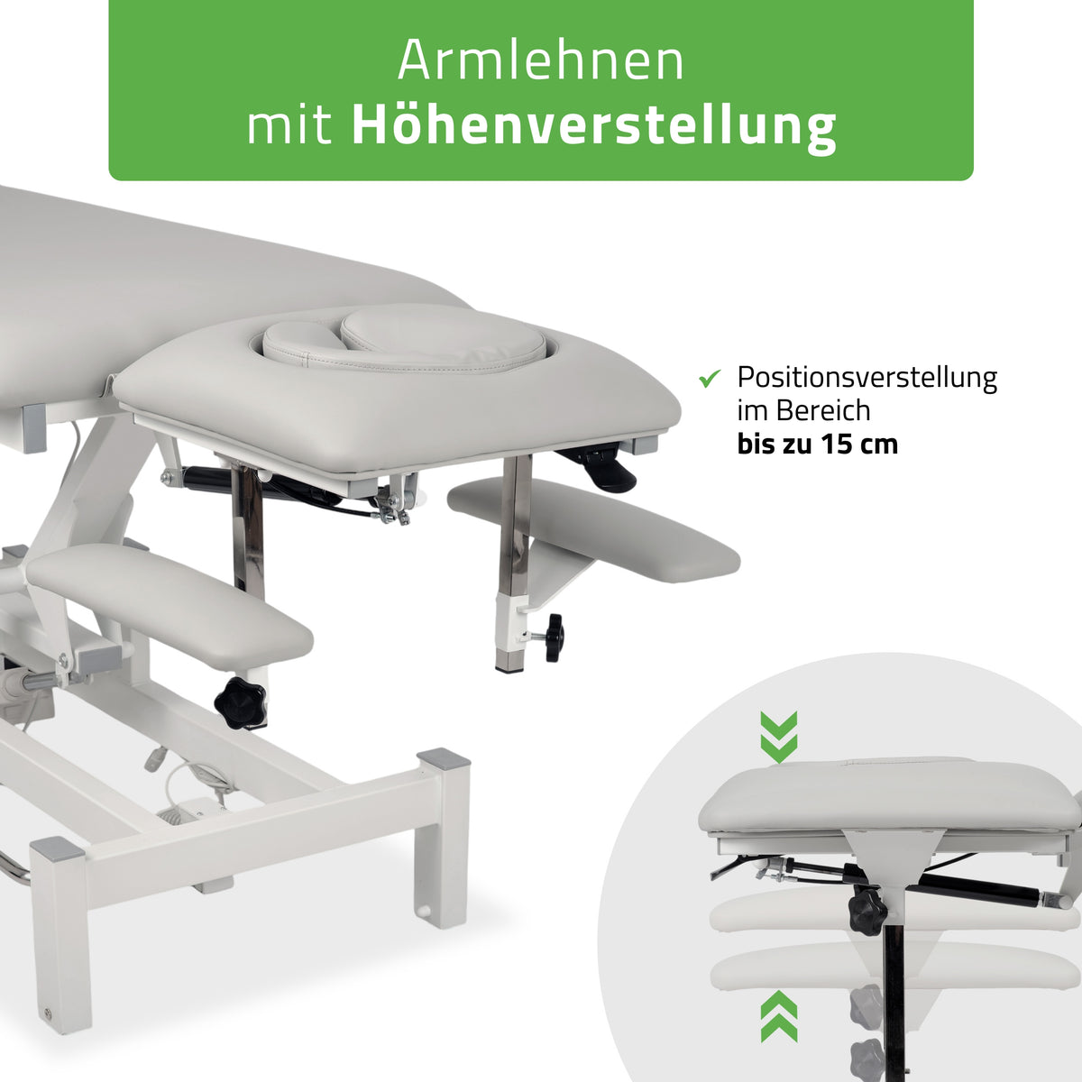 Elektrische massagetafel Fortis 4 Ergo | 4-Segmenten | Handbediening Bedieningsframe | 3 jaar garantie