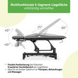 Massageliege Elektrisch Fortis 5 Ergo | 5-Segmente | Handfernbedienung Steuerrahmen | 3 Jahre Garantie
