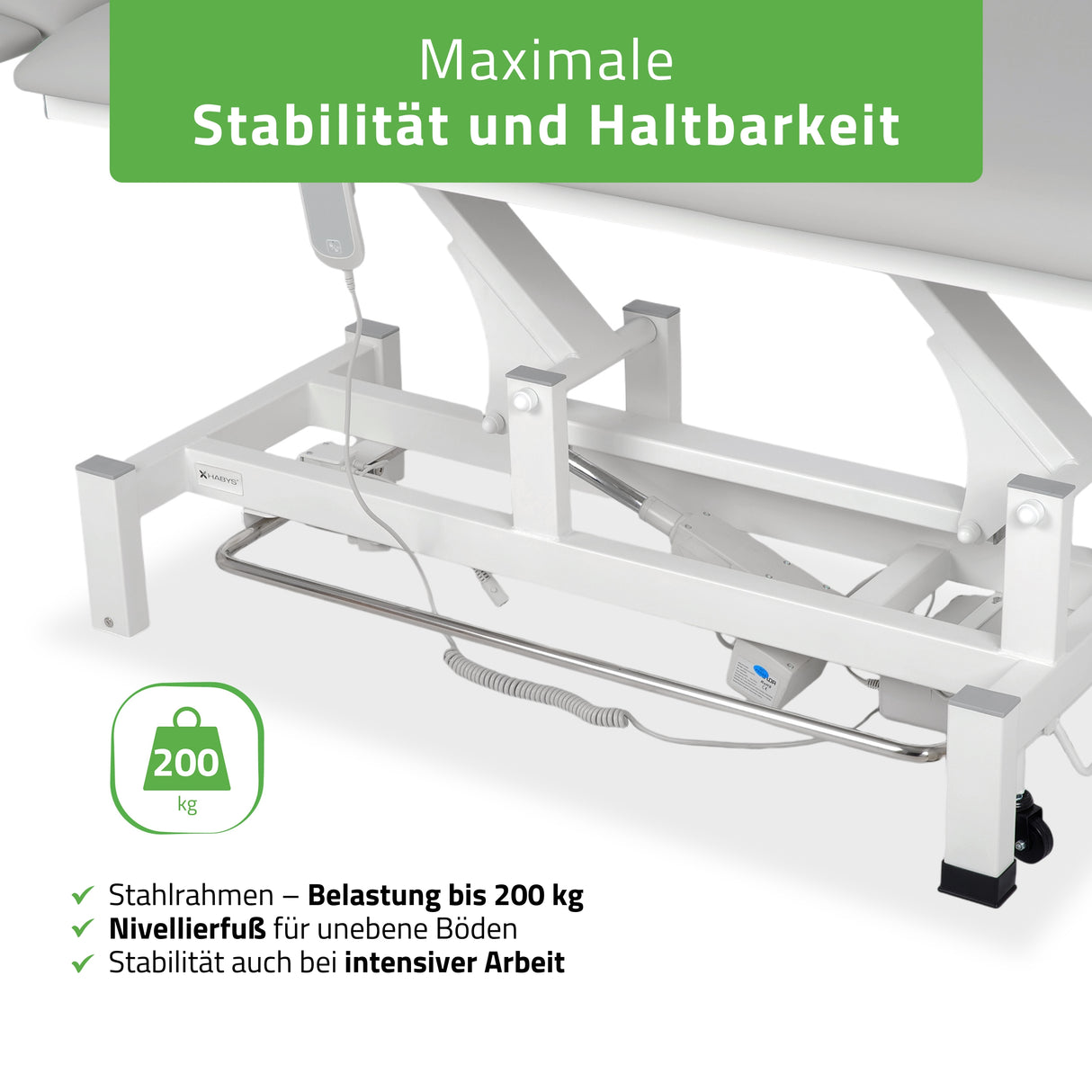Massageliege Elektrisch Fortis 5 Ergo | 5-Segmente | Handfernbedienung Steuerrahmen | 3 Jahre Garantie