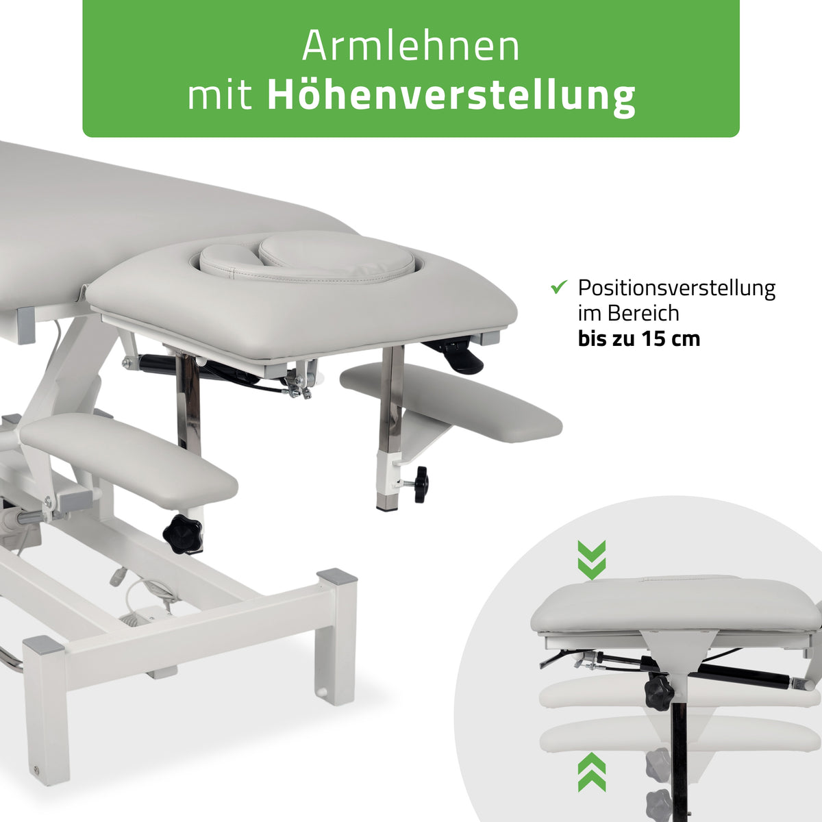 Elektrische Massagetafel Fortis 5 Ergo | 5-Segmenten | Handbediening Bedieningsframe | 3 Jaar Garantie