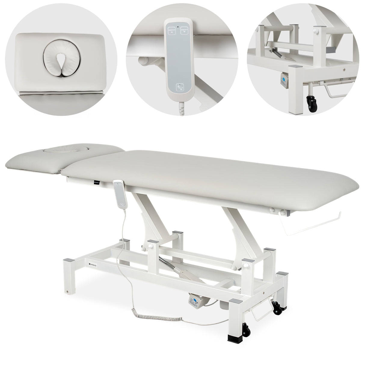 Massageliege Elektrisch Fortis 2 Ergo | 2-Segmente | grau-weiß | HR | 3 Jahre Garantie