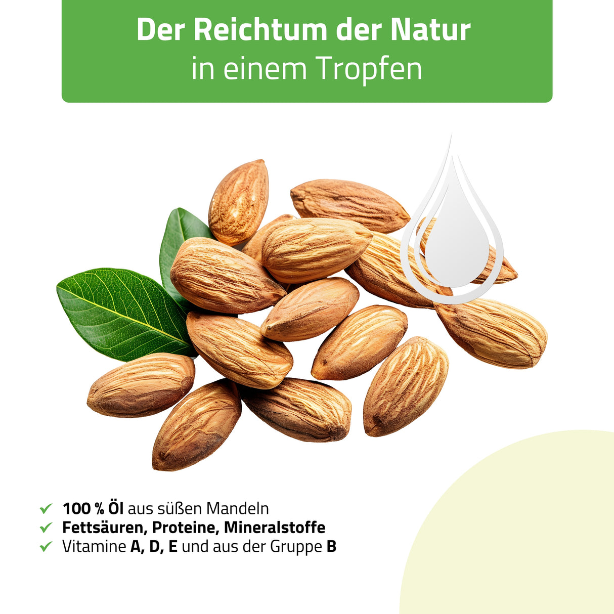 Massageöl Nature Sweet Almond | 100 ml mit Pipette