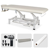 Set Therapieliege Elektrisch Fortis 1 + Massagepistole Dynamic Pro + Vollrolle 15x60 + Vliesstoff-Unterlage auf Rolle