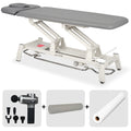 Elektrische behandeltafel set Proxima V2 Ergo + Massagepistool Dynamic Pro + Positioneringsrol 15x60 + Wegwerpvlies op rol