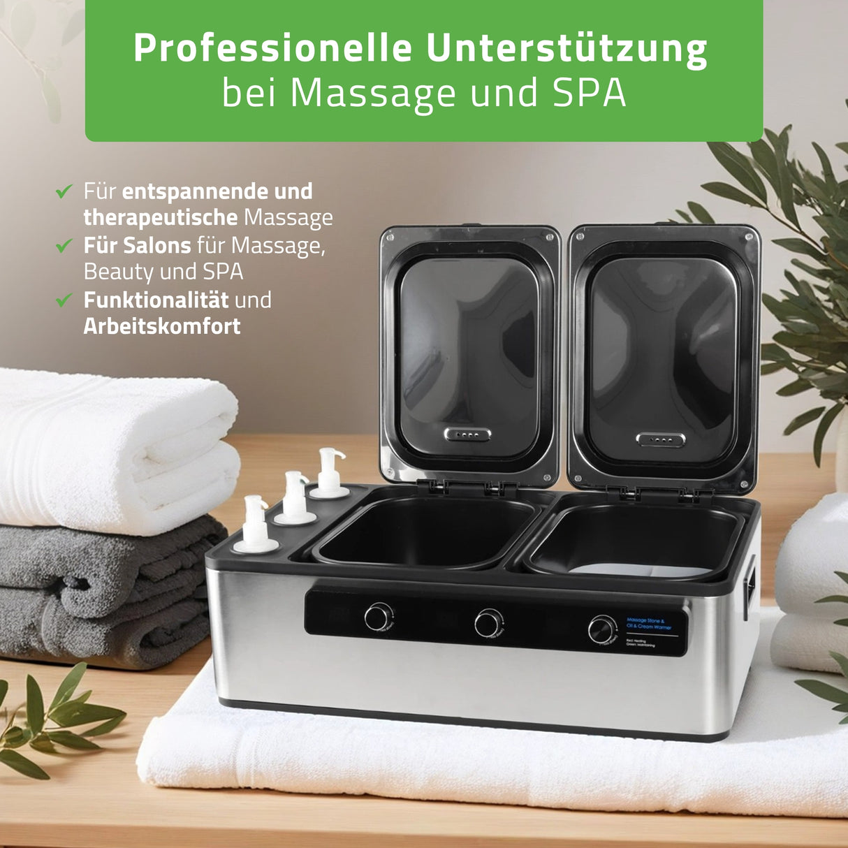 Multifunktionales Hot-Stone-Wärmegerät | für Massagesteine und Öle