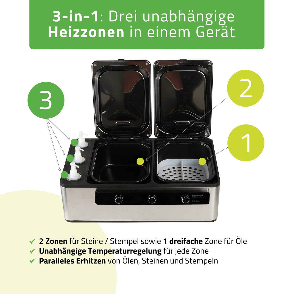 Multifunktionales Hot-Stone-Wärmegerät | für Massagesteine und Öle