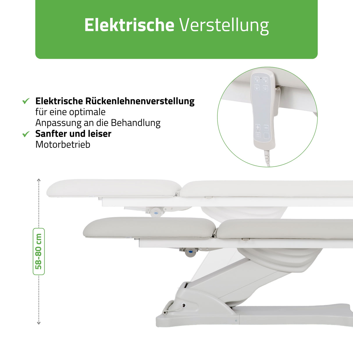 Kosmetikliege Elektrisch mit Heizung Camilla Ergo 2 | 3 Jahre Garantie
