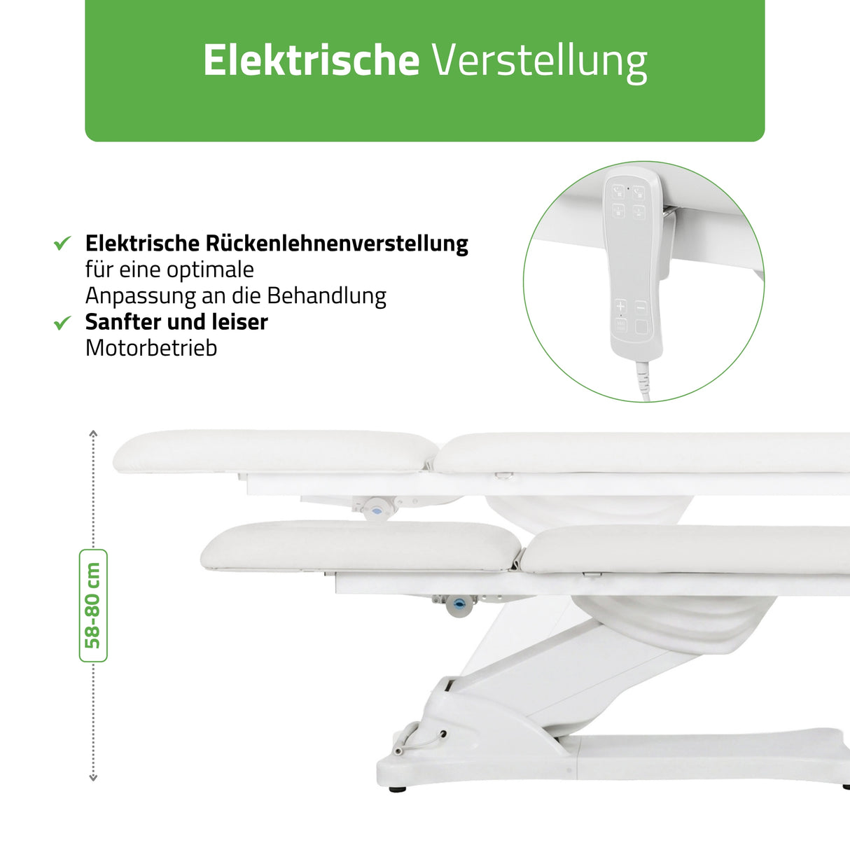 Kosmetikliege Elektrisch mit Heizung Camilla Ergo 2 | 3 Jahre Garantie