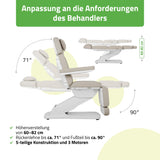Kosmetikliege Elektrisch Tavia | Kosmetiksessel mit elektrischer Verstellung | Handfernbedienung | 3 Jahre Garantie