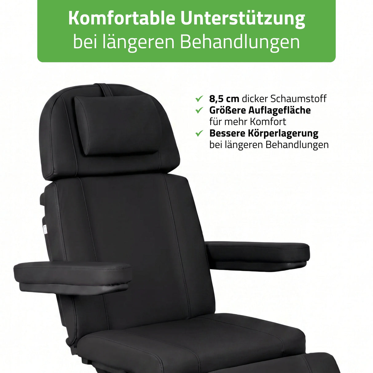 Kosmetikliege Elektrisch Tavia | Kosmetiksessel mit elektrischer Verstellung | Handfernbedienung | 3 Jahre Garantie