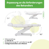 Kosmetikliege Elektrisch Tavia | Kosmetiksessel mit elektrischer Verstellung | Handfernbedienung | 3 Jahre Garantie