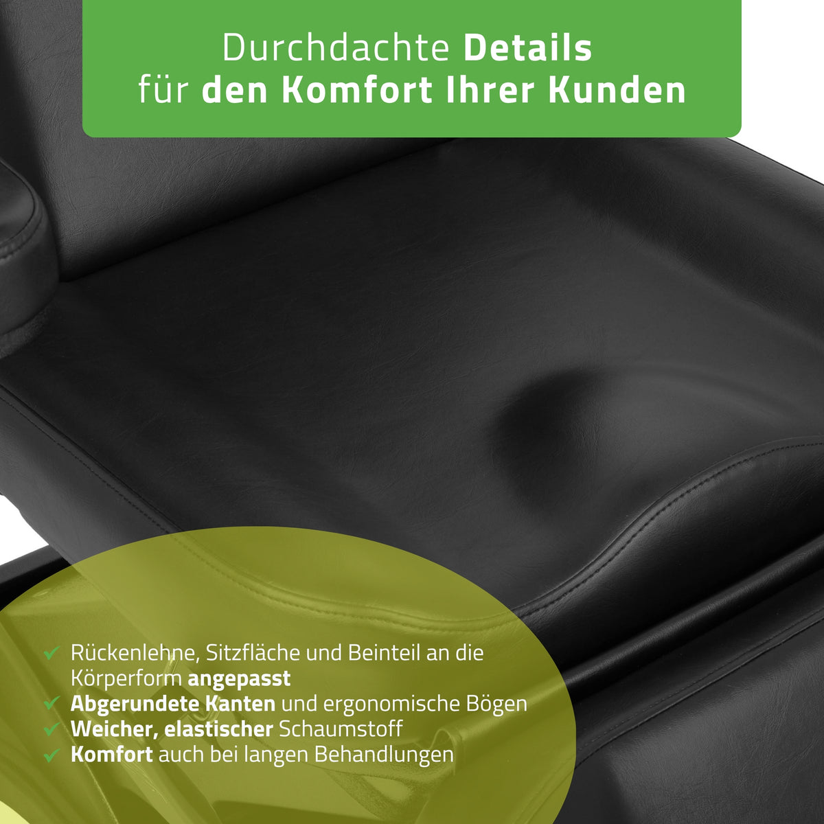 Behandelstoel Elektrisch | Elara PRO 4 | Cosmetische stoel met elektrische verstelling | Bedieningsframe | 3 Motoren
