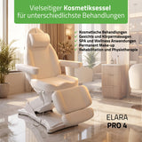 Kosmetikliege Elektrisch | Elara PRO 4 | Kosmetiksessel mit elektrischer Verstellung | Handfernbedienung | 3 - Motoren