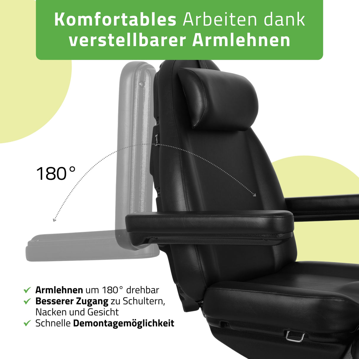 Kosmetikliege Elektrisch | Elara PRO 6P | Kosmetiksessel mit elektrischer Verstellung | Handfernbedienung | 2 - Motoren
