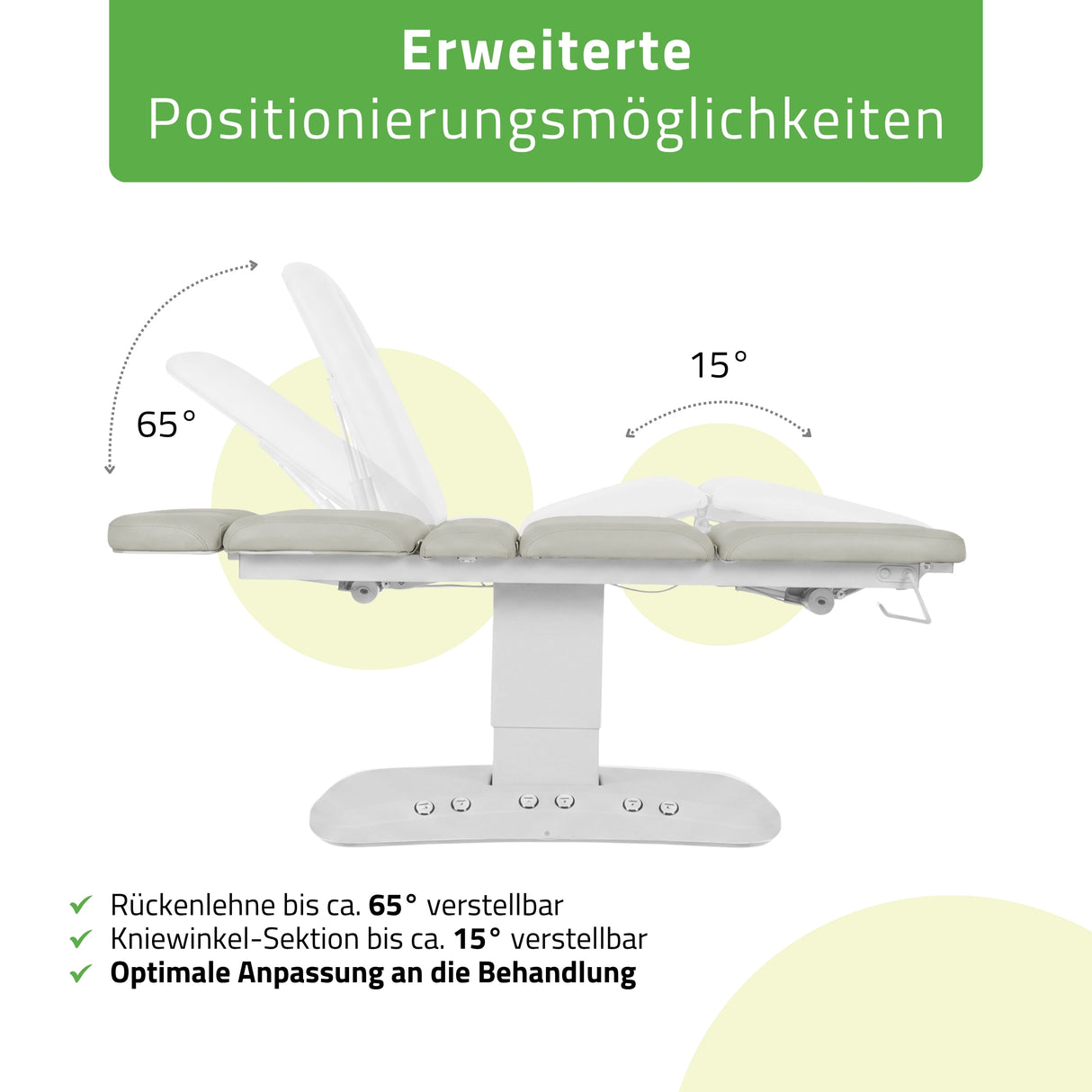 Kosmetikliege Elektrisch mit Heizung | Serenity Ergo 4 | für Massage und SPA Anwendungen | 3 Jahre Garantie