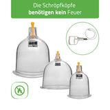 HABYS Feuerlose chinesische Vakuum-Schröpfköpfe mit Pumpe | 14 Stück